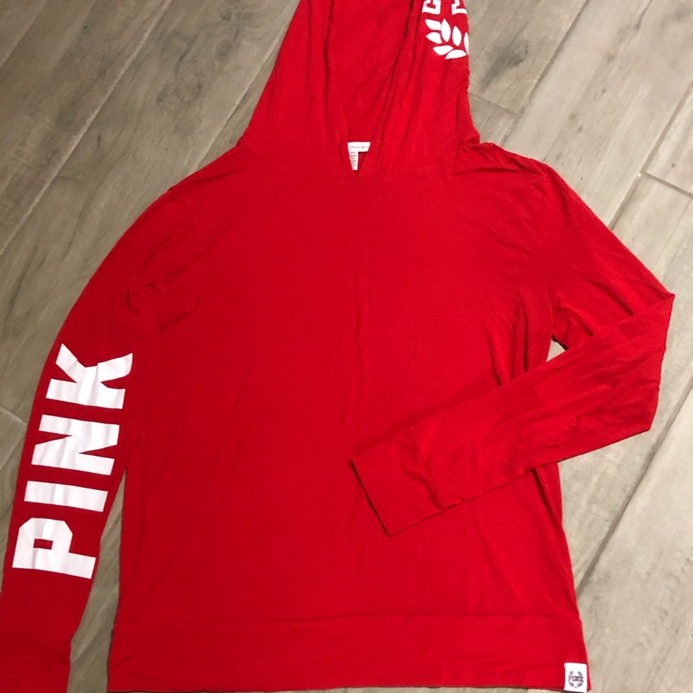 PINK red super soft hoodie